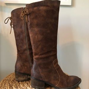 Børn Knee-High Chestnut Brown Leather Boots